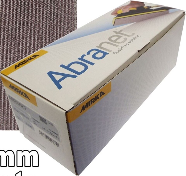 Mirka Abranet 70x198mm P120 Grit 10x HookNLoop Dust Free Sanding Abrasive Strips