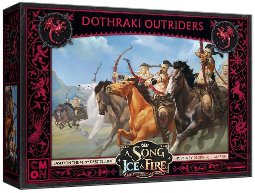A SONG OF ICE AND FIRE DOTHRAKI OUTRIDERS MINIATURES GAME EXPANSION CMON NEW