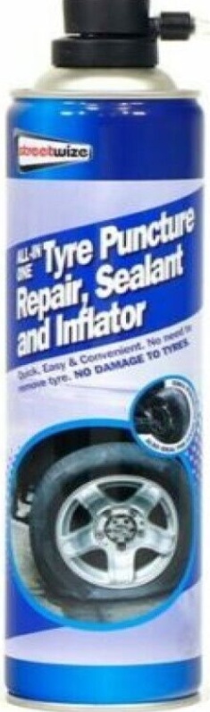 Streetwize Instant Tyre Sealer 650ml Inflator 4x4 Instant Tyre Repair SWCHEM35