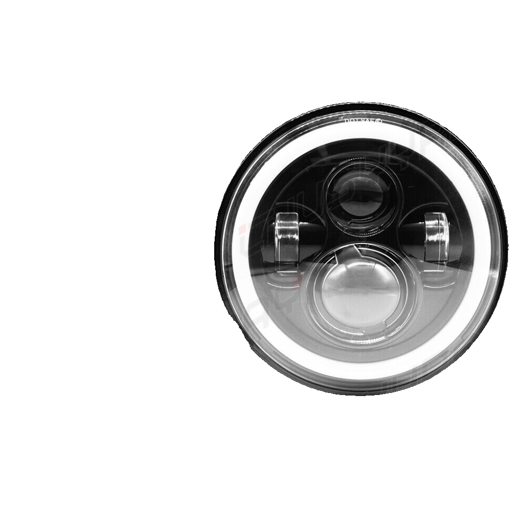 For Land Rover Defender 90 110 130 7Inch LED Headlight Halo Angel Eyes DRL Light