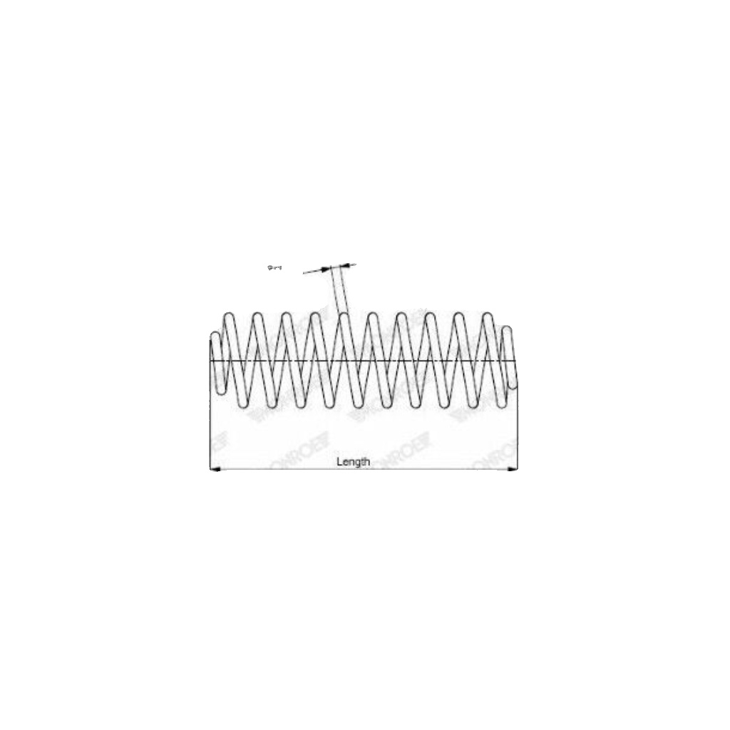 Suspension spring SP4051 MONROE for CITROËN C4 II DS4