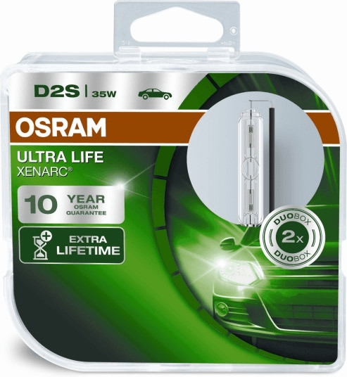 2x OSRAM D2S XENARC ULTRA LIFE BULBS HID XENON 66240ULT-HCB 10 YEAR GUARANTEE