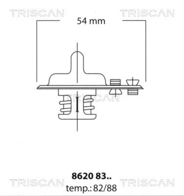 TRISCAN 86208388 Thermostat für Kühlmittel Thermostat Kühlmittel - Bild 2