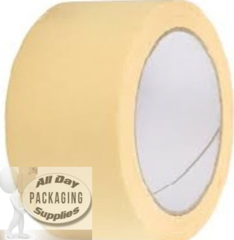36 x 50MM WIDE MASKING TAPE ROLLS 50 METRES PER ROLL -EASY TEAR PAINTING CAR ART