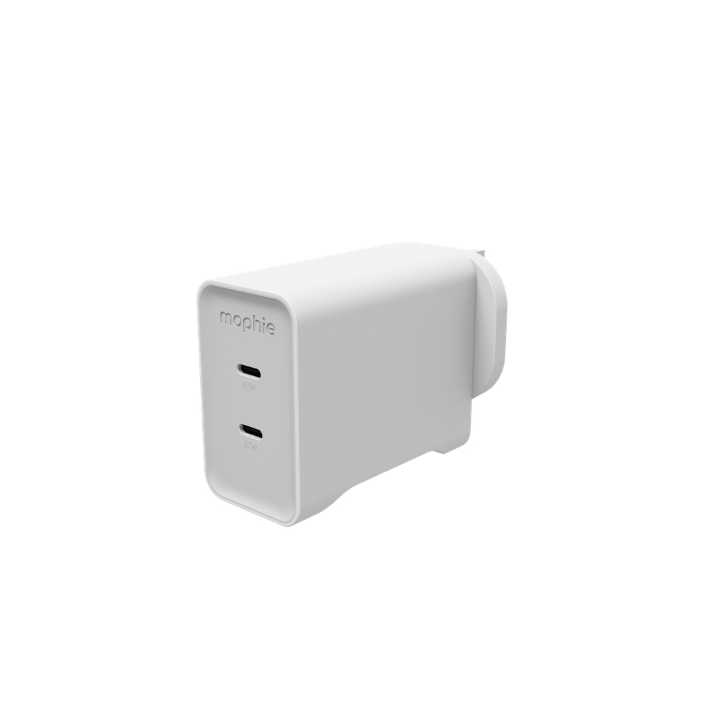 Mophie Wall Charger 67W Dual Usbc Recbl Roc2025 Wht Uk