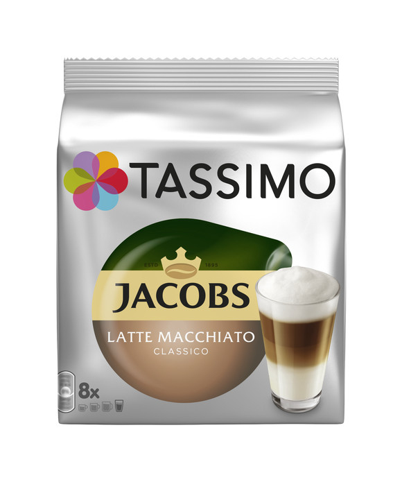 Tassimo Coffee Pods Jacobs Latte Macchiato Caramel 5 x 8 Drinks Total 40 Drinks