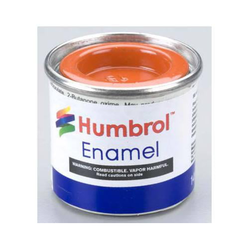 Humbrol Aa0196 Enamel Paint 18 Orange Gloss 14Ml Enamel Tins Model Making