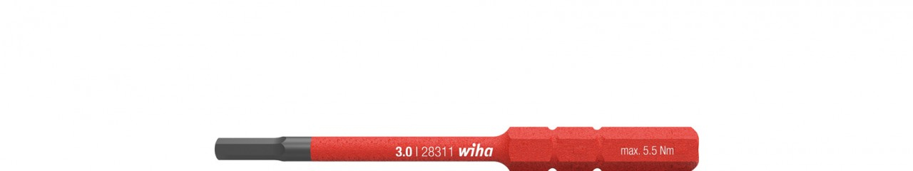 Wiha 37222 Slimbit Hex Screwdriver 1.5mm Hexagon Head 1000v VDE Electrician 75mm