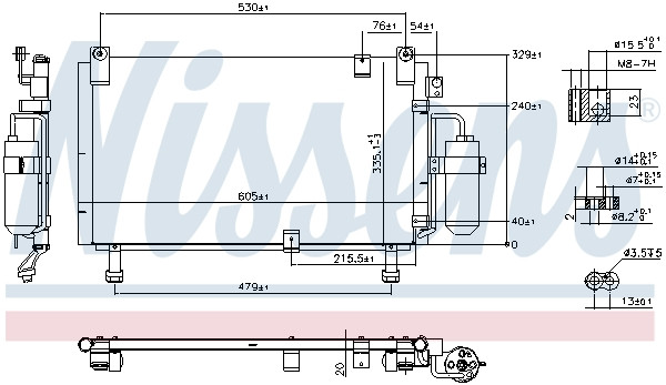 CONDENSER AIR CONDITIONING 941153 FOR ISUZU D-MAX/Platform/Chassis RODEO 2.5L