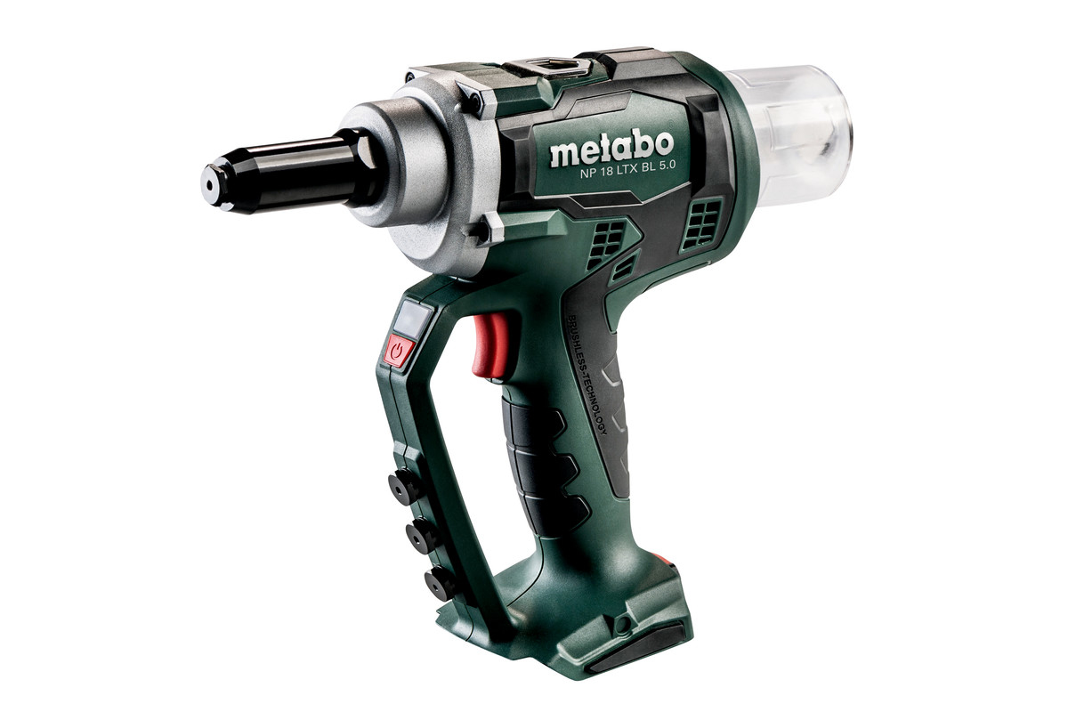 Metabo NP 18 LTX BL 5.0 Brushless Rivet Gun + metaBOX 18V Bare Unit