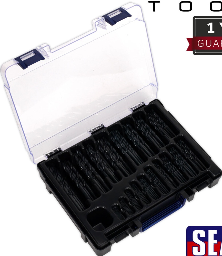 Sealey DBS170RF HSS Roll Forged Drill Bit Assortment 1-10mm 170pc