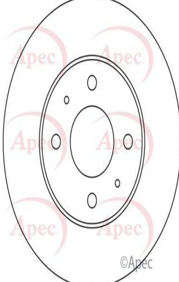 Braking Brake Disc APEC DSK227 Front Vented Fits Nissan Almera Outer Ø 247mm