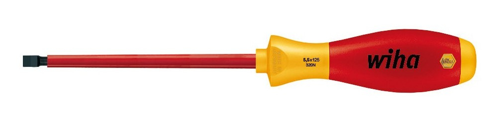 Wiha SoftFinish Electric Slotted Flathead Screwdriver 3.5mm 00822 1000v VDE
