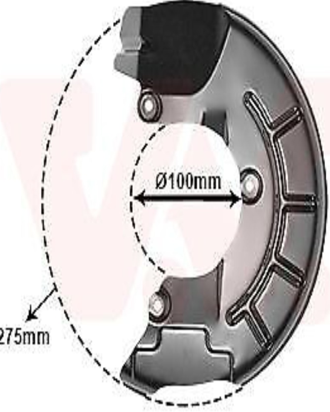 Brake disc cover Front Axle Left Zinc-coated 5829371 VAN WEZEL for SEAT SKODA VW