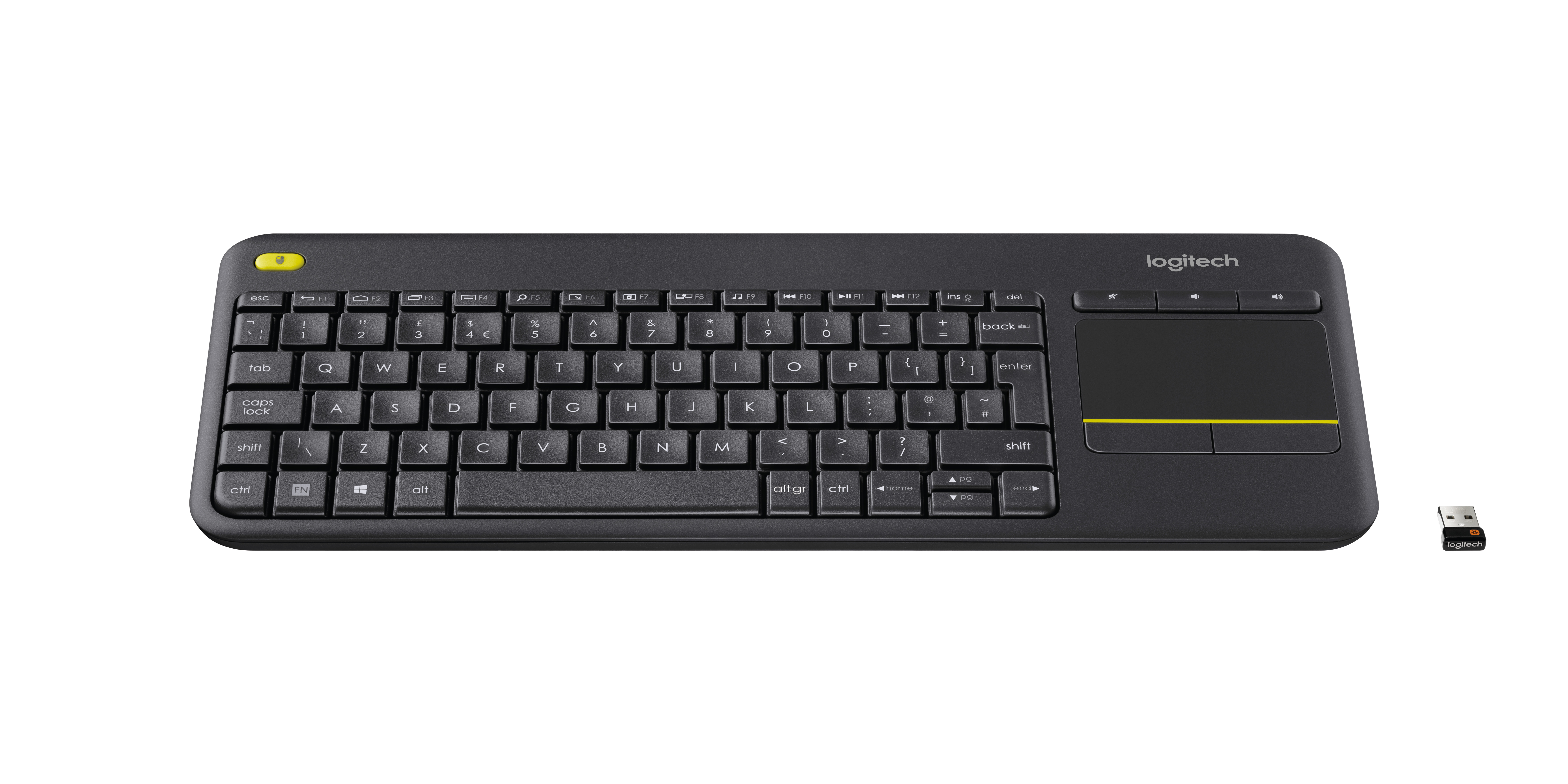 Logitech K400 Plus kabellose Touch-TV-Tastatur - Grafit Französisch Ohne Dongle - Image 3