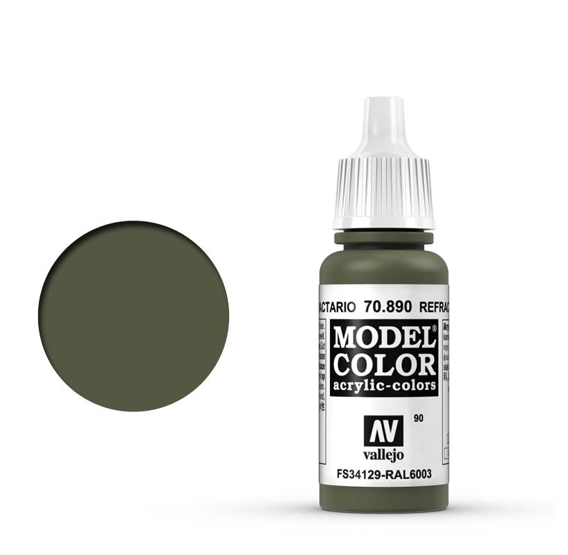Vallejo Model Color Refractive Green Acrylic 17ml/0.57 fl oz Dropper - 70.890