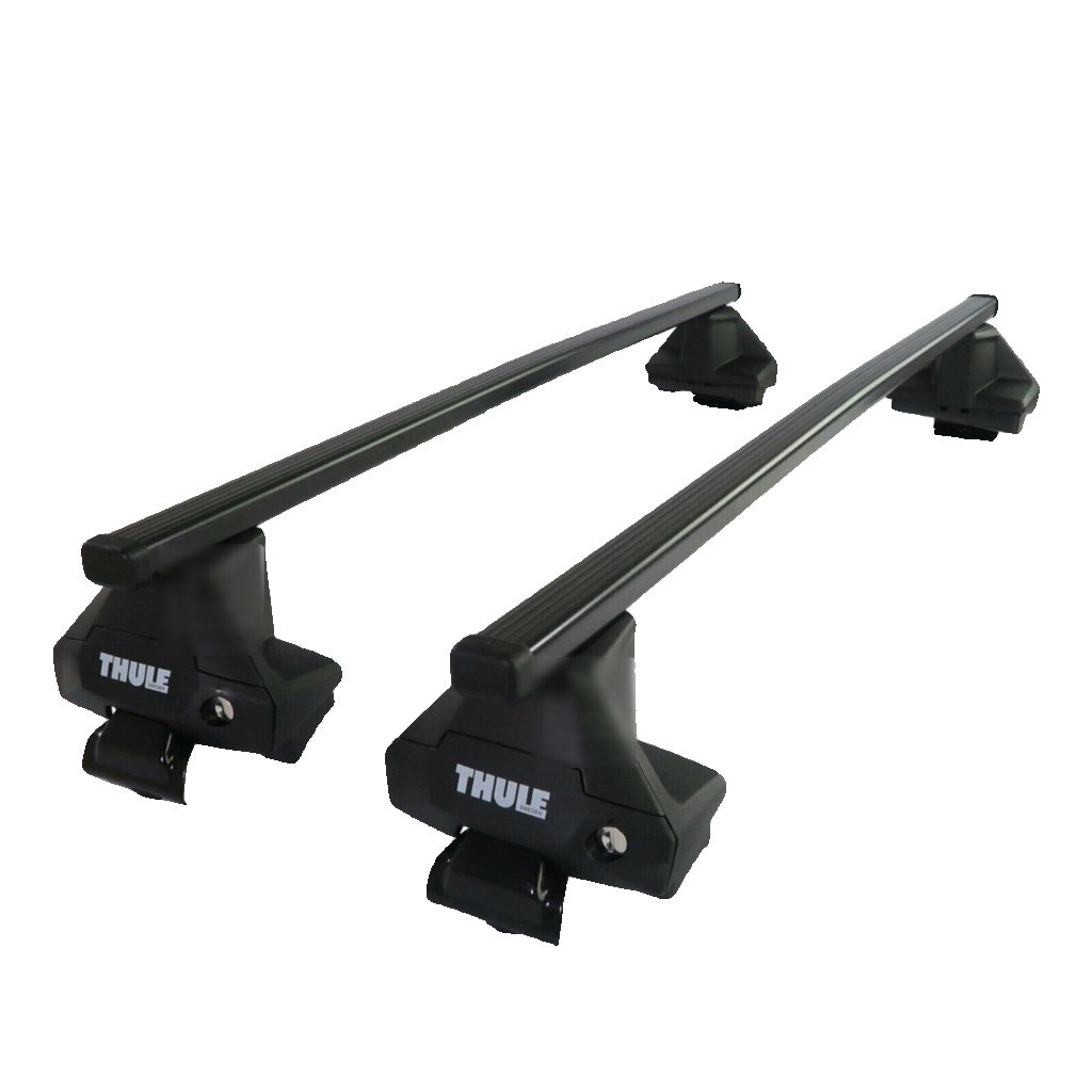 Thule Steel SquareBar Evo Roof Bars Set to fit Audi A5 Sportback 17-22 Lockable