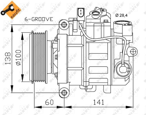 Air Con Compressor fits AUDI A6 Allroad C6 2.7D 3.0D 06 to 08 BNG AC NRF Quality - Image 15