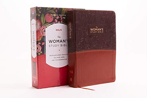 NKJV, The Woman's Study Bible, Leathersoft, Brown/Burgundy, R... -