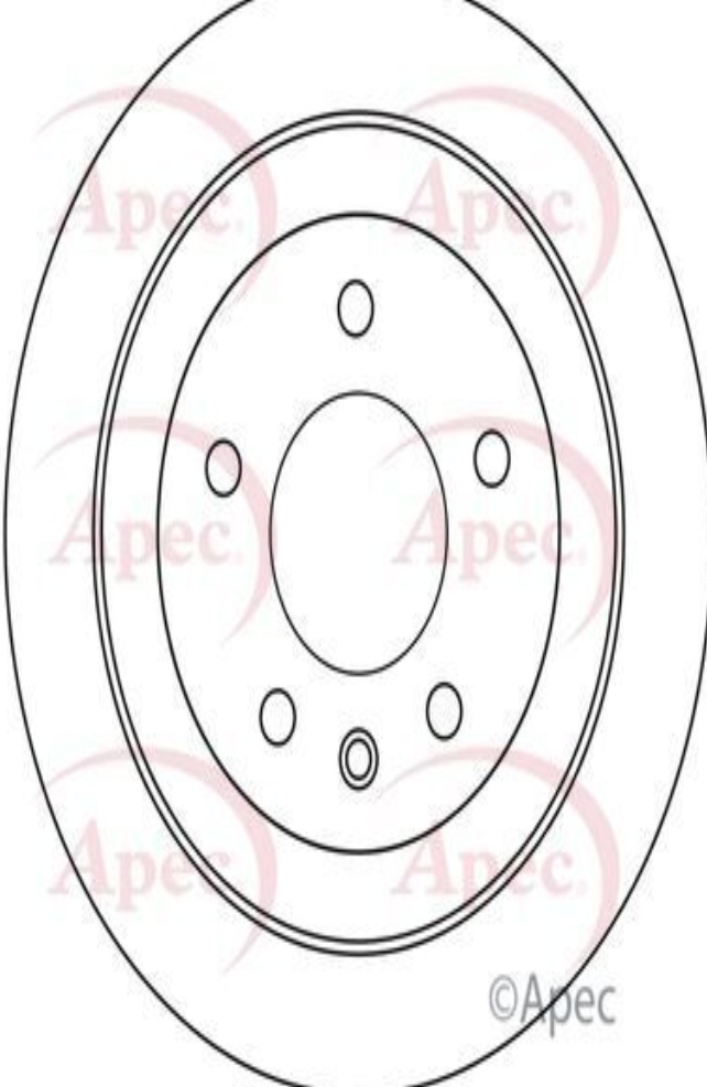 Braking Brake Disc APEC DSK3083 Rear Vented Fits Cadillac ATS Outer Ø 315mm