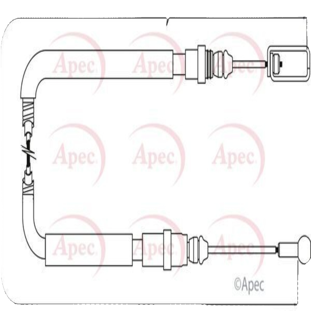 Apec Red Brake Cable CAB1056 - 3 year or 36000 mile manufacturers guarantee - Image 4