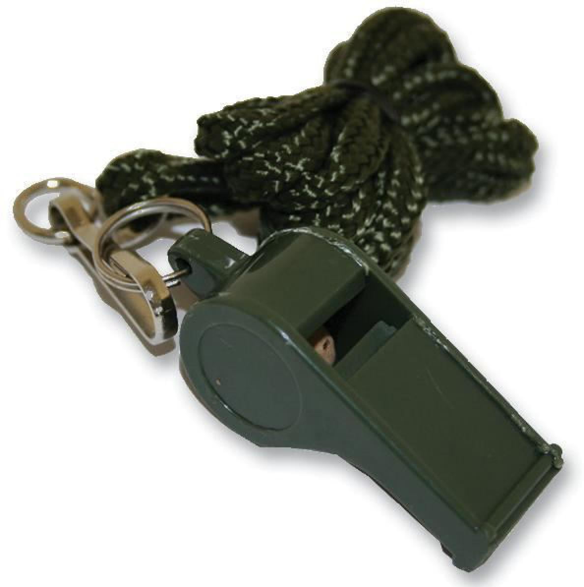 Highlander Referee Sports Emergency Whistle Green With Neck Cord