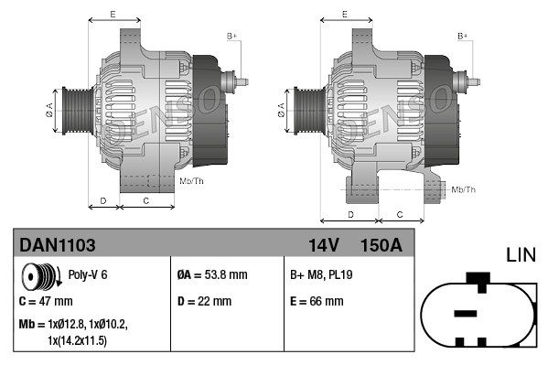 Alternator fits JAGUAR XF X250 5.0 09 to 15 Denso 8W8310300AB 8W8310300AC New - Image 28