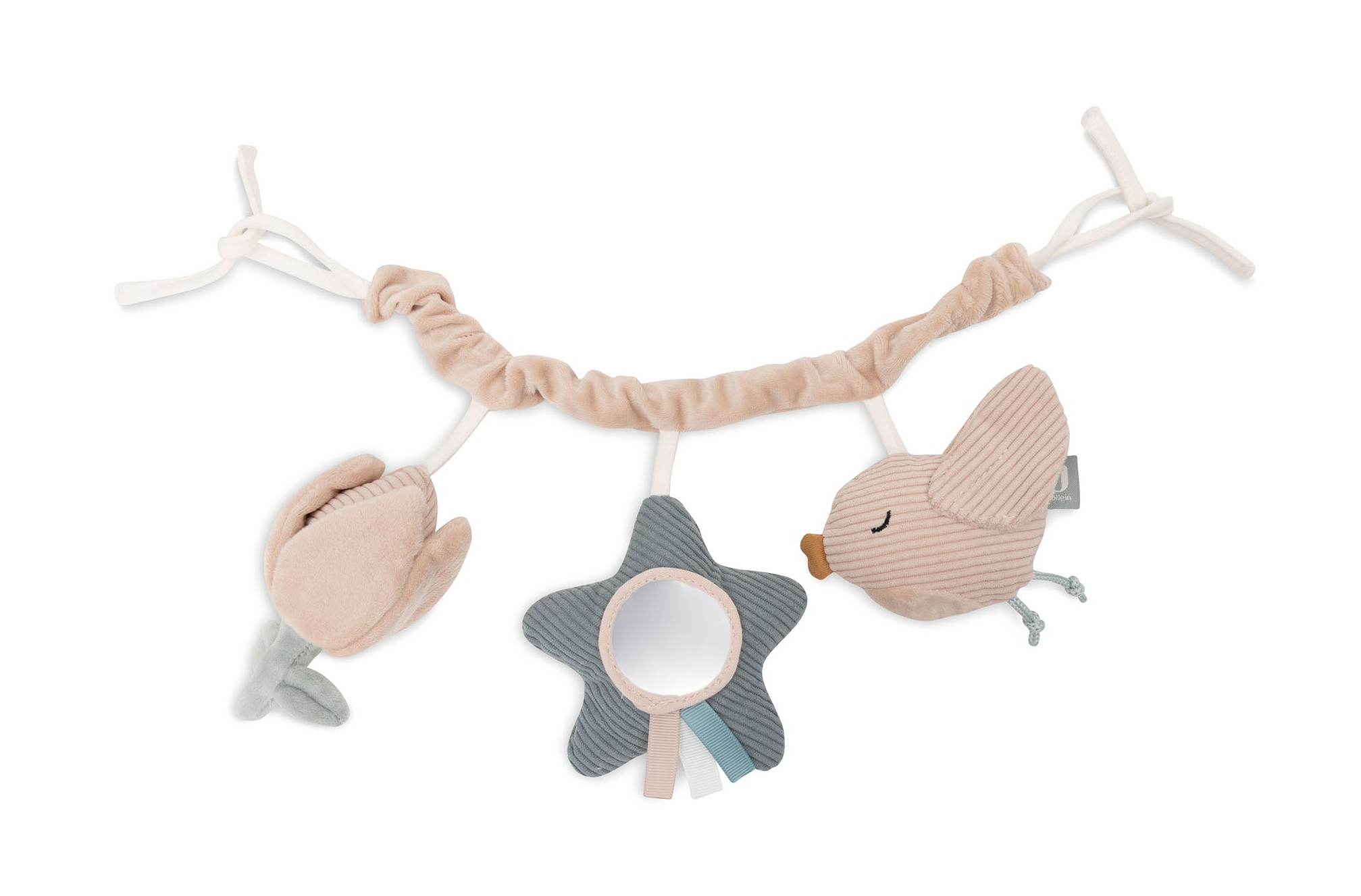 Jollein Mehrfarbig/Rosa Kinderwagenspielzeug, Kinderwagenkette Lovely Birds - Image 4