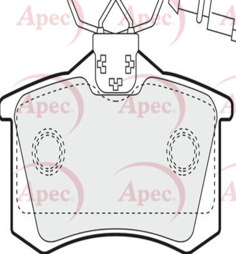 Apec Brake Pads With Spring & Bolts PAD1157 - OE Specification & Quality