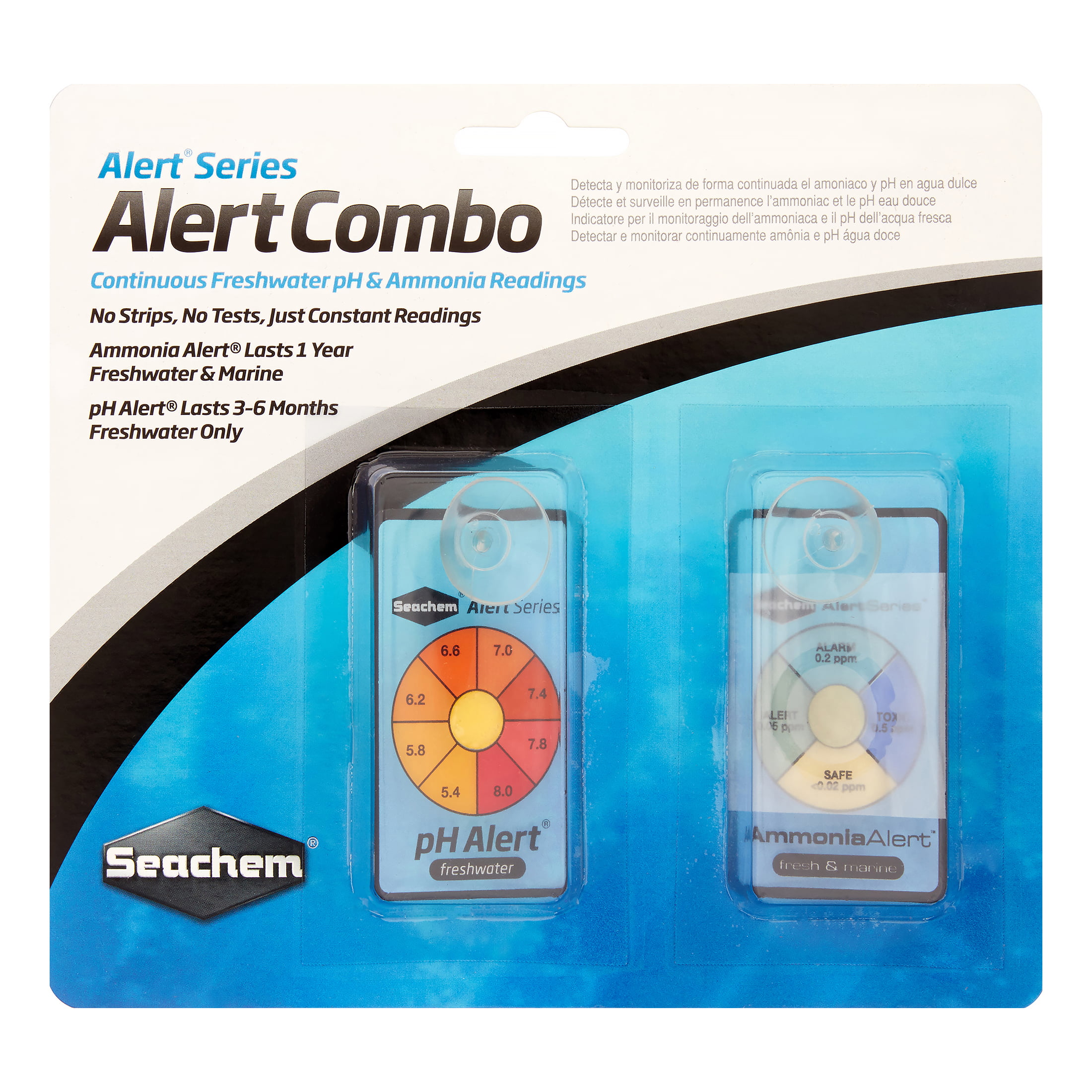 SEACHEM ALERT COMBO pH & AMMONIA MONITOR CONTINUOUS WATER TEST AQUARIUM FISH