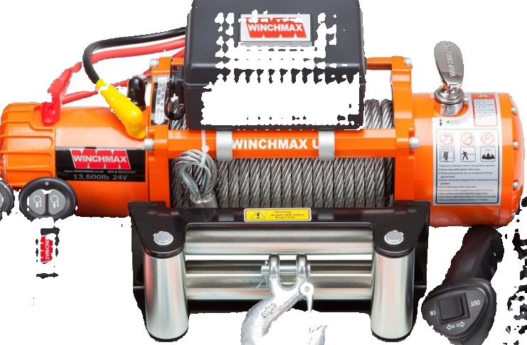 ELECTRIC WINCH 24V 4x4 13500 lb WINCHMAX BRAND - RECOVERY- OFF ROAD - WIRELESS