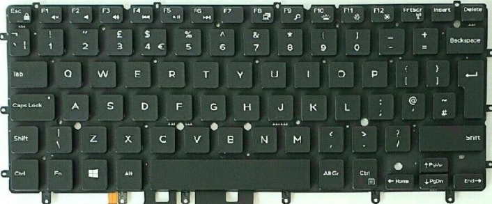 Dell Inspiron 15 7547, 7548 / XPS 13 9343, 9350, 9360 Backlit UK Keyboard New