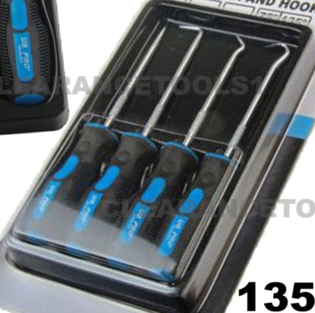 US PRO 4pc Short Mini Pick & Hook Set 5034 - Image 4