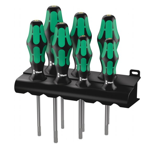 Wera 367/7 7-Piece Kraftform Plus Torx HF Screwdriver Set