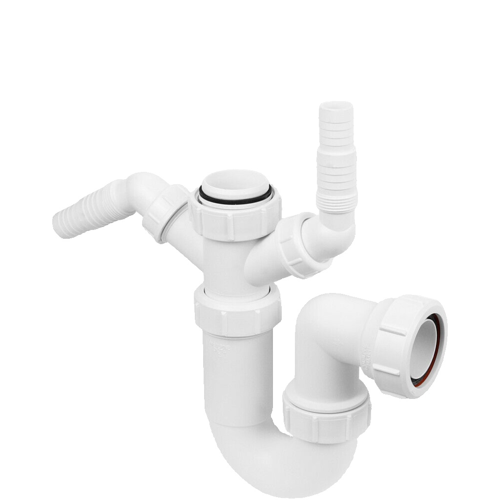 Mcalpine Sink Trap with Dishwasher & Washing Machine Connections 40mm - WM11