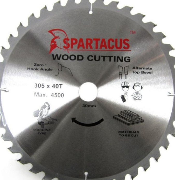 Spartacus Wood Cutting Saw Blade 305 mm x 40 Teeth x 30mm Makita LS1216
