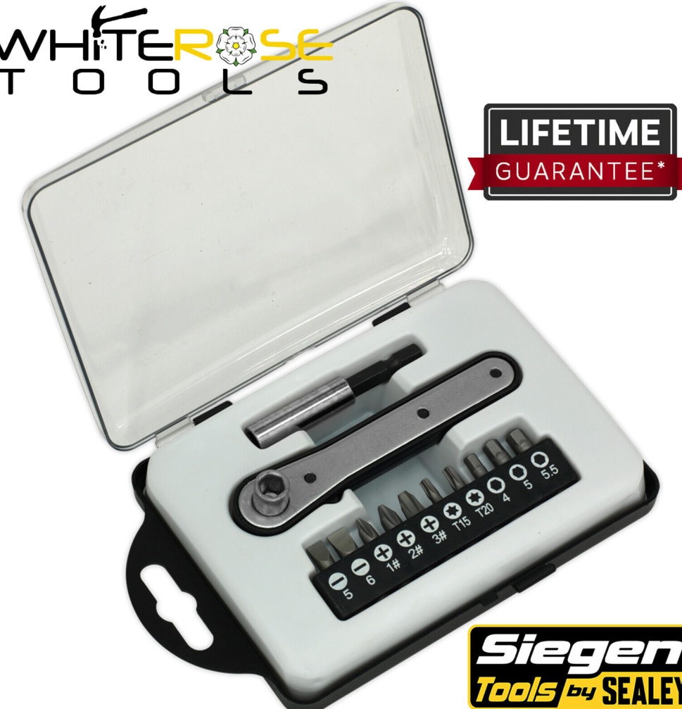 Sealey S0775 Siegen Ratchet Driver Bit Set 12pc