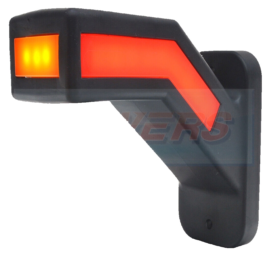 Neon LED L/H Red White Amber Rubber Stalk End Outline Marker Light Lamp Trailer