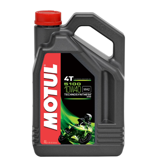 Motul 5100 4T 10W-40 4 Stroke Motorcycle Motorbike 10W40 Engine Oil 4 Litres 4L