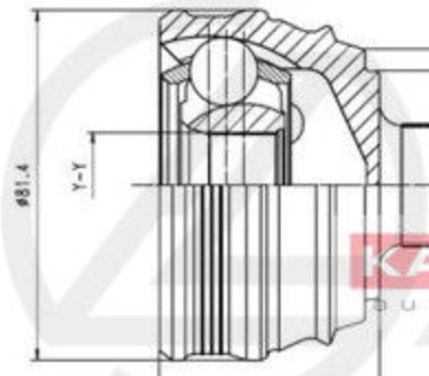 Wheel Side KAMOKA 6864 Joint Kit, drive shaft for AUDI,SEAT,SKODA,VW