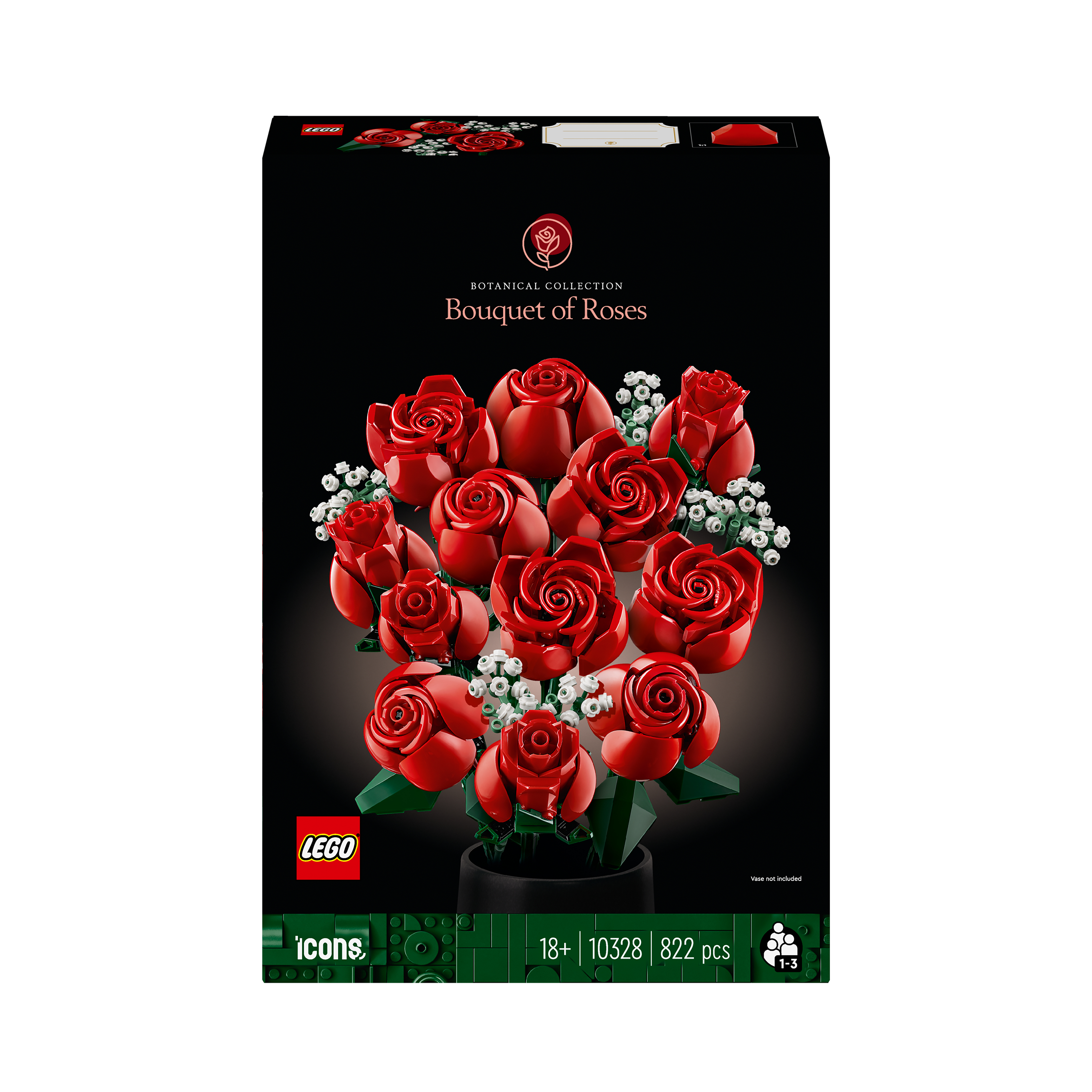 LEGO ICONS 10328 BOUQUET DI ROSE, SET FIORI FINTI PER ADULTI, DECORAZIONE CASA, IDEA REGALO PER LEI O LUI, COLLEZIONE BOTANICA - Immagine 23