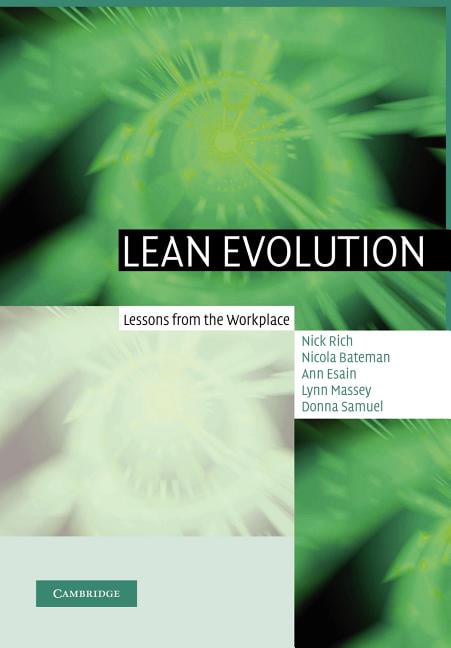 Lean Evolution Lessons from Workplace Nick … Paperback 9781107407190 Cond=LN:NSD