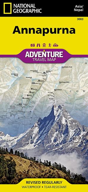 Annapurna Map National Geographic adventure Map