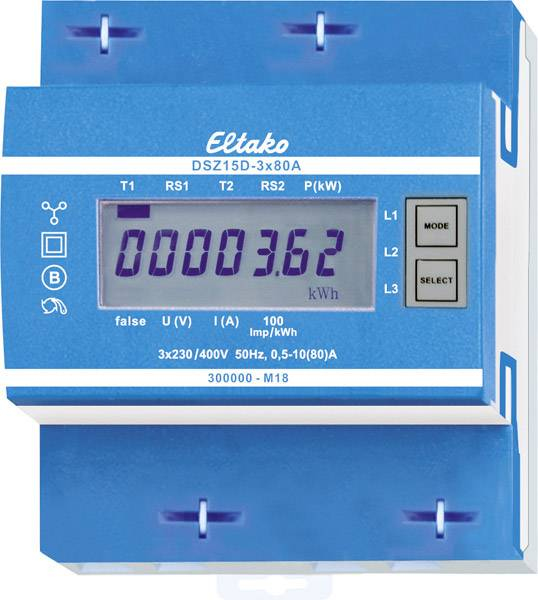 Eltako Digital 3-Phase Electricity Meter MID-Approved 80A