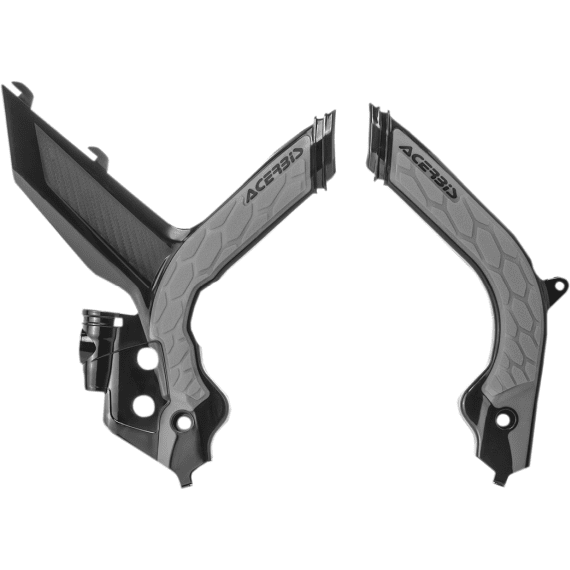 Acerbis Black/Grey X-Grip Frame Guards - Ktm Sx 125/250 2019-22, Sx150 2019-20, Sxf 250/350/450 & Xc-F/ Xc 2019-22