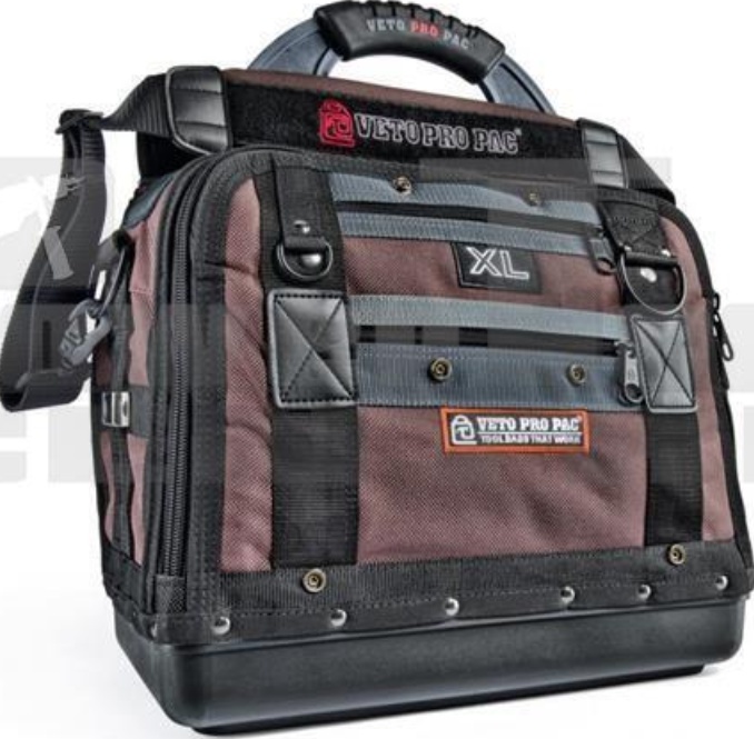 Veto Pro Pac XL - Contractor Closed Heavy Duty Tool Case Bag 61 Pockets 6 Zipped