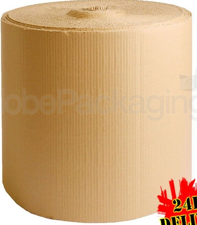 600mm x 75m CORRUGATED CARDBOARD PAPER ROLL 75 METRES