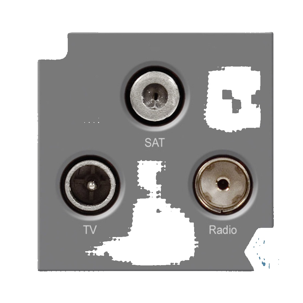 BG Grey EMTVFMSATG Triplexed TV/ FM DAB/ SAT TV Outlet Euro Module Satellite