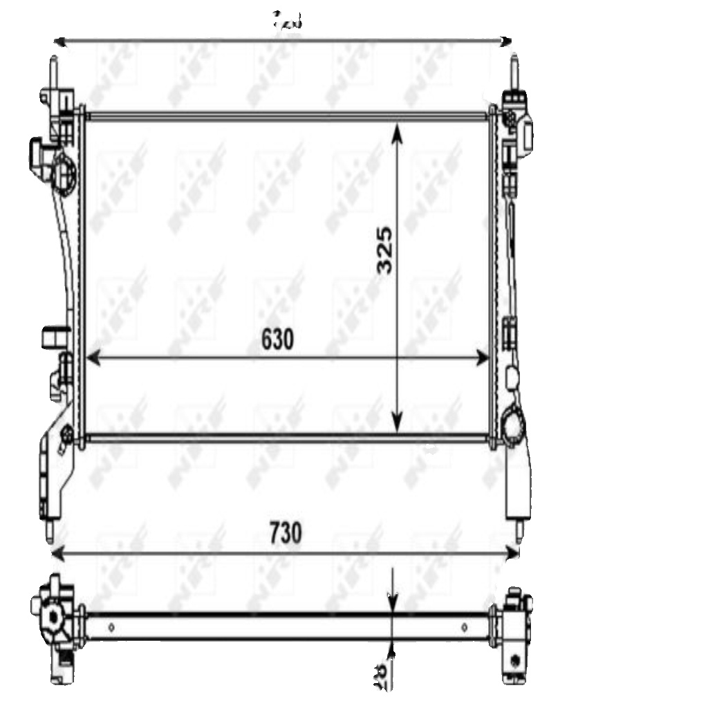 NRF 53982 Radiator, engine cooling for CITROËN,PEUGEOT