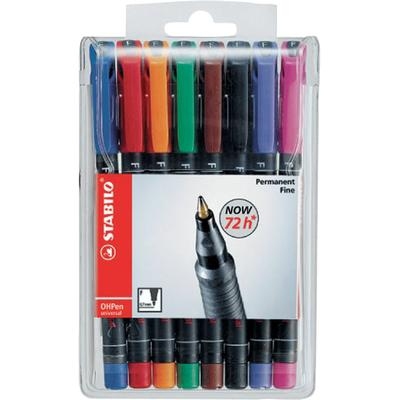 Penna OHPen Universal Permanente Stabilo - Punta Media - 843/8 (Assortiti Conf.